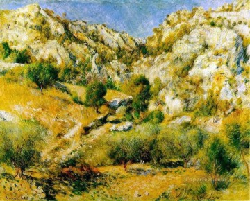  rocoso Pintura al %C3%B3leo - Craigs rocosos en lestaque Pierre Auguste Renoir